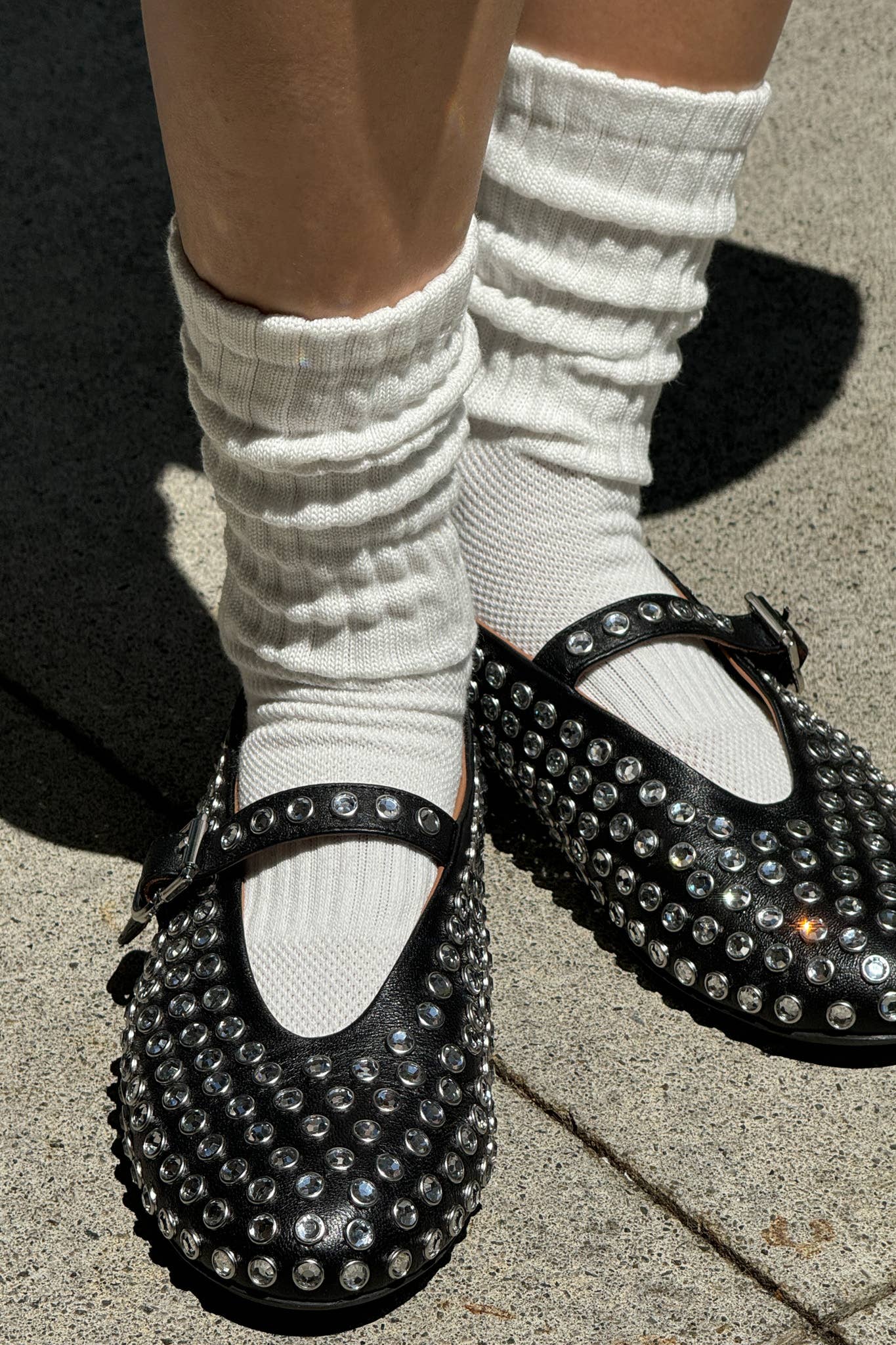 Le Bon Shoppe Ballet Socks in White - Main Image