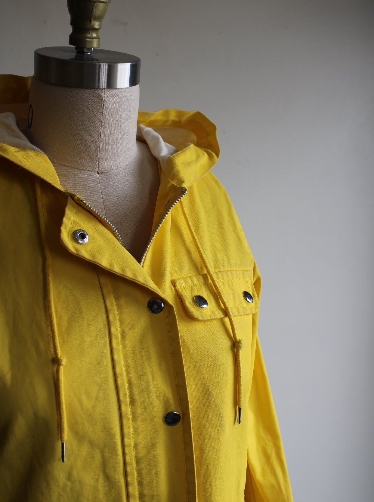 Vintage Yellow Short Rain Jacket
