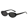 Taya Oval Sunglasses in Black