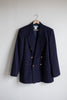 Navy Wool Double Breasted Blazer