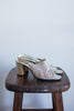 Gold Tone Block Pumps | W6