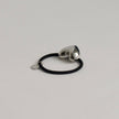 Heart-Shaped Metal Cuff Hair Tie | Silver