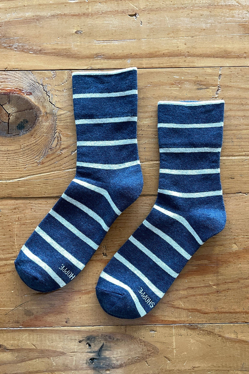 Wally Socks: Breton Stripe