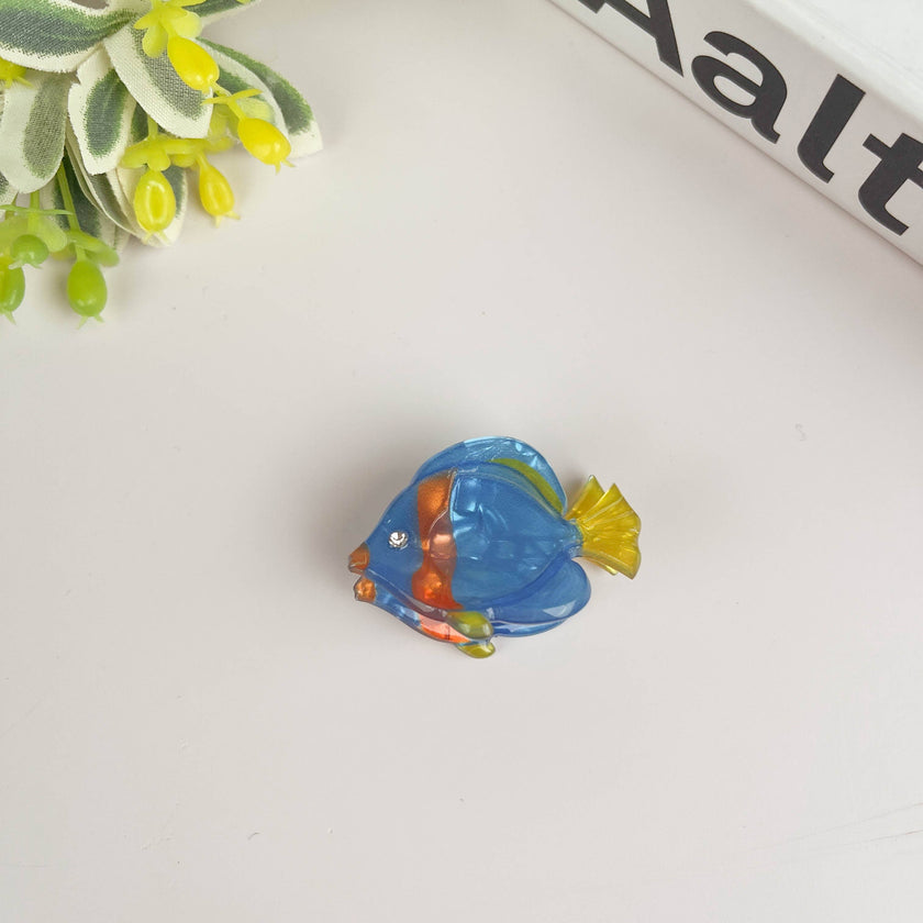 Marine Animal Series Hair Clip, Acetate Mini Claw Clips: H