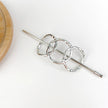 Three-ring vintage metal hairpin: Silver