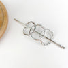 Three-ring vintage metal hairpin: Silver