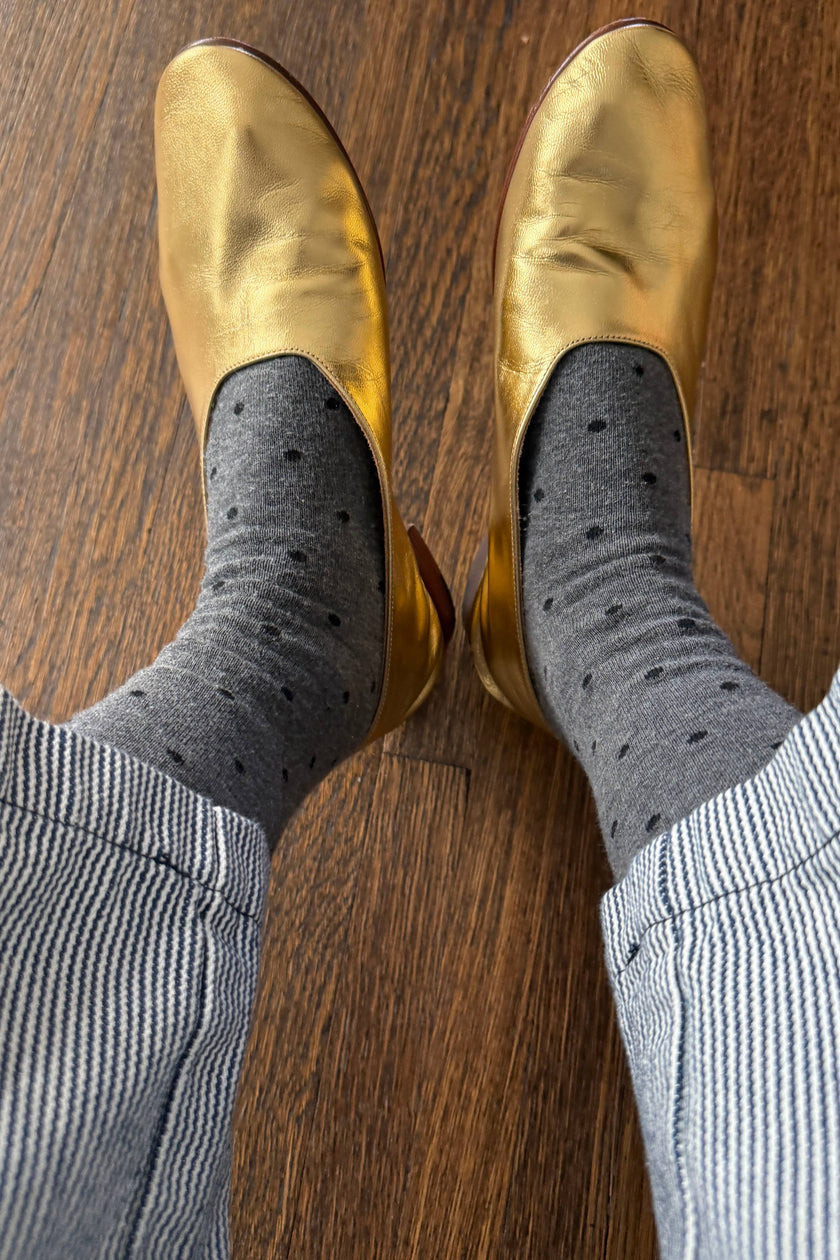 Sneaker Socks: Ht. Grey