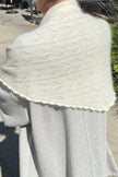 Mohair Pointelle Shawl (wholesale): Ht. Grey