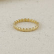 18k Gold Filled Flat Beaded Band Ring: 5