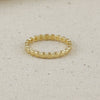 18k Gold Filled Flat Beaded Band Ring: 7