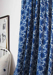 Blue Flowers - Bohemian Indigo Home Decor / Window Curtain: 56