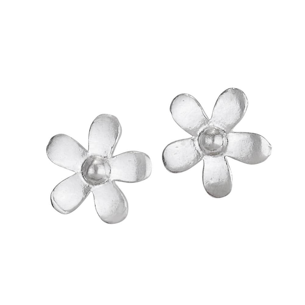 Sterling Silver Flower Stud Earrings