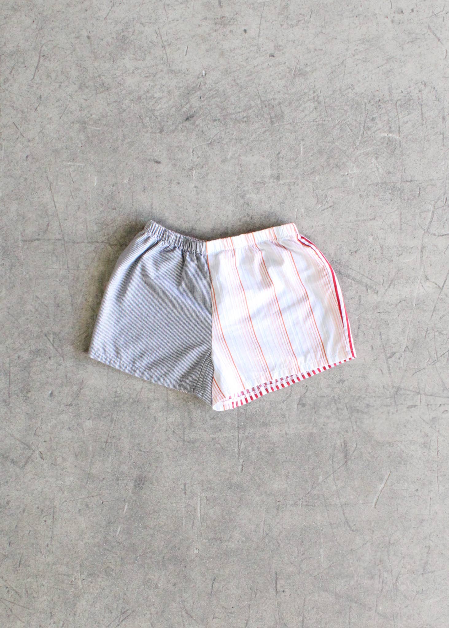 Striped Shirting Pieced Short Bundle