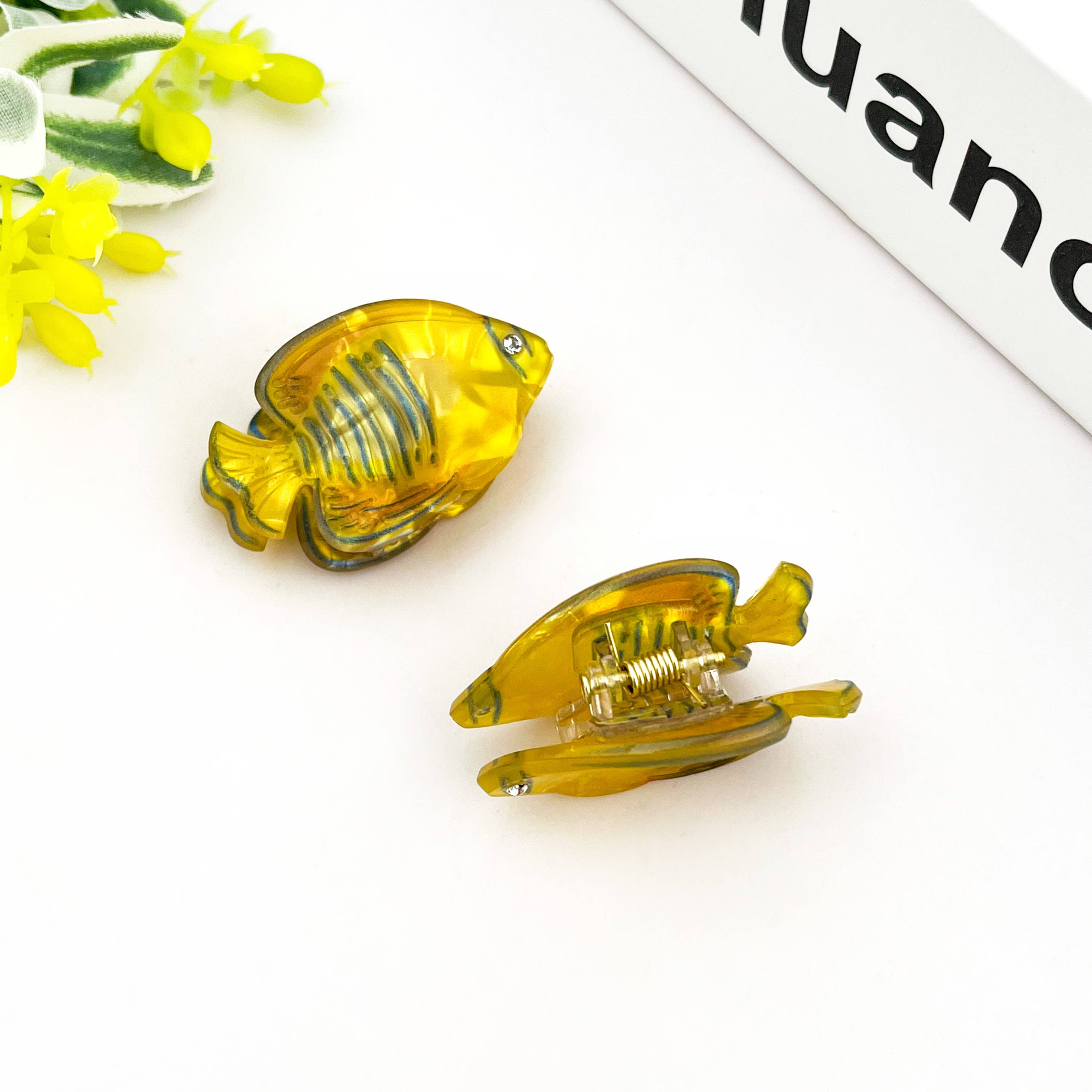 Marine Animal Series Hair Clip, Acetate Mini Claw Clips: H