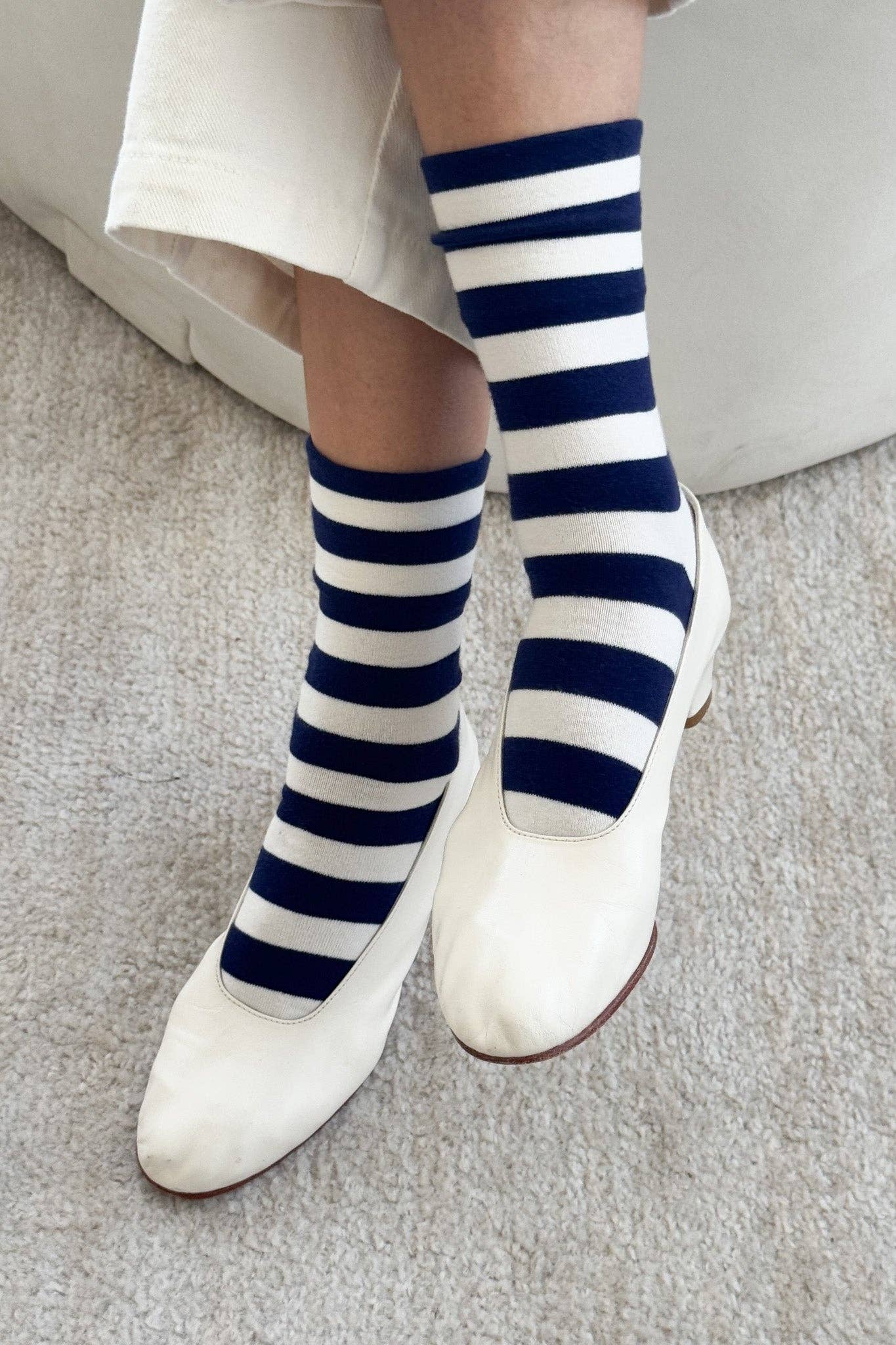 Wide Wally Socks (wholesale): WIDE / MATCHA STRIPE