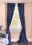 Handloom Block Print Curtain, Indigo Floral Panel | Haseena: 56