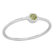 Hint of Spring Peridot Sterling Silver Ring: Sterling silver / 7 / Dainty