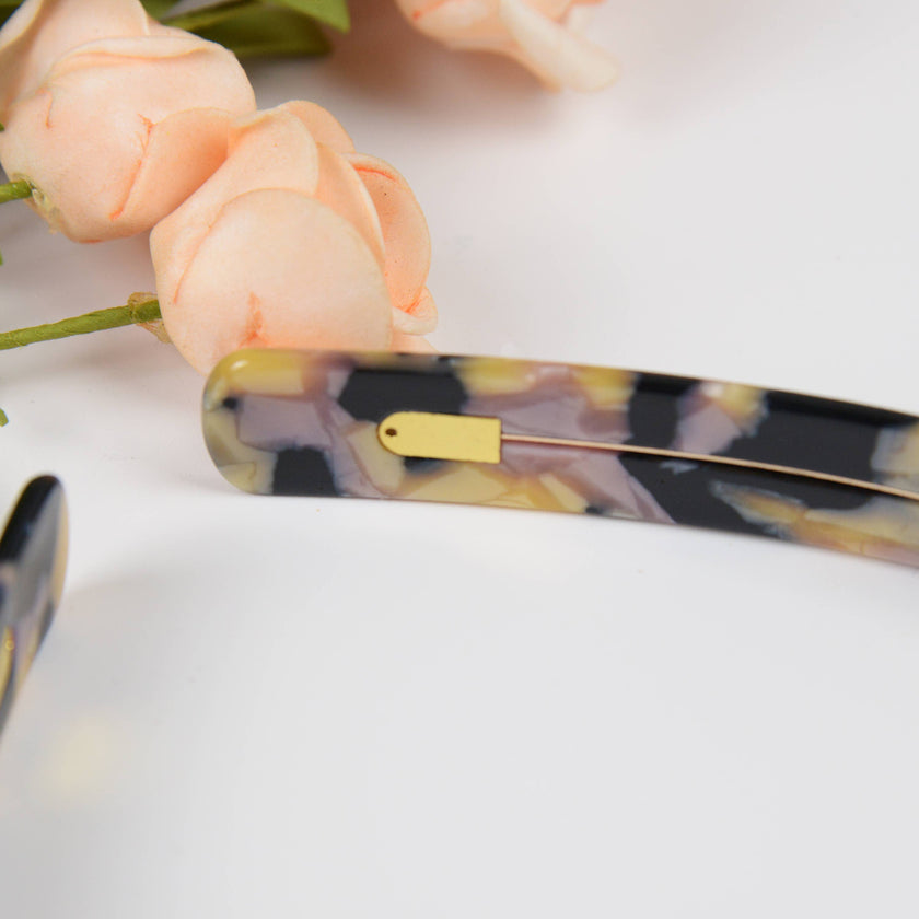Acetate French Minimalist Headband: Light amber