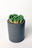 Concrete Match Holder with Striker Bottom: Assorted / Green