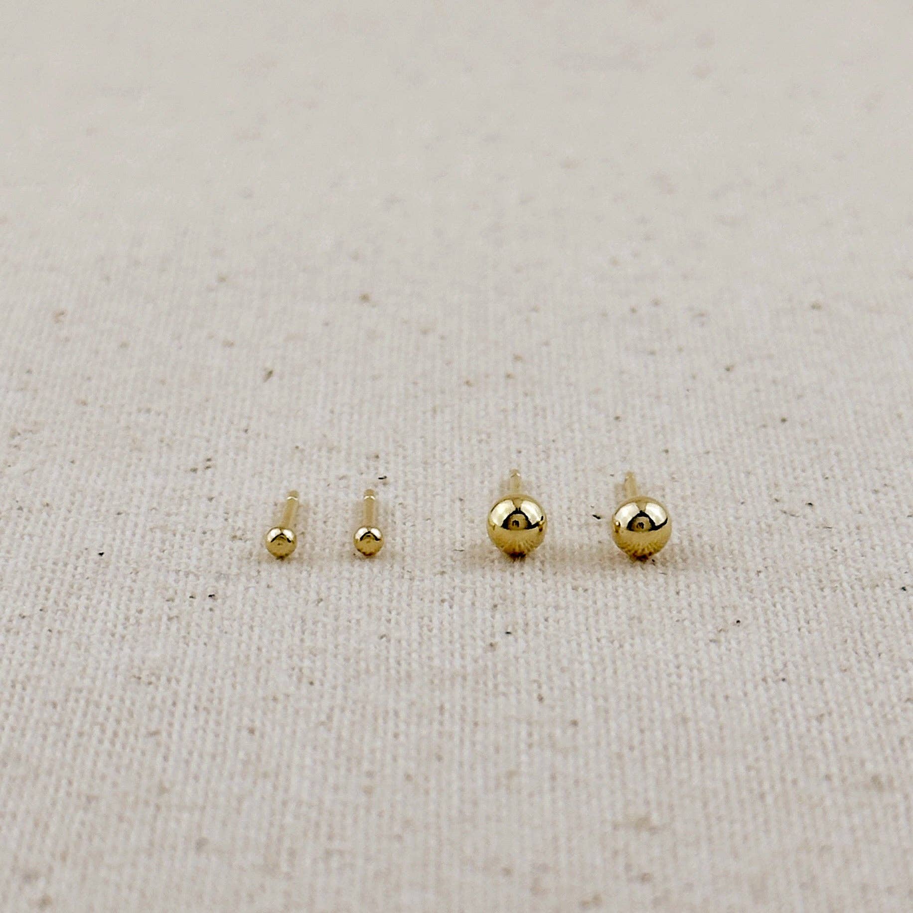 18k Gold Filled Ball Stud: 2mm