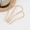 M-shaped Metal Updo Hairpin: Gold