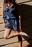 The Poplin Short: Dark Blue