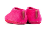 Indoor Shoes With Leather Sole - Fuchsia: 40