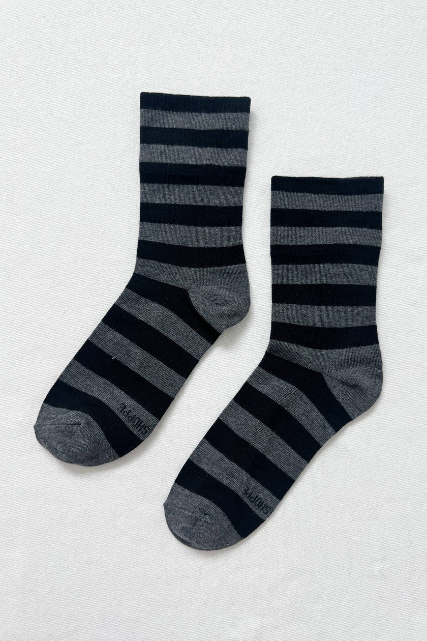Wally Socks: Breton Stripe