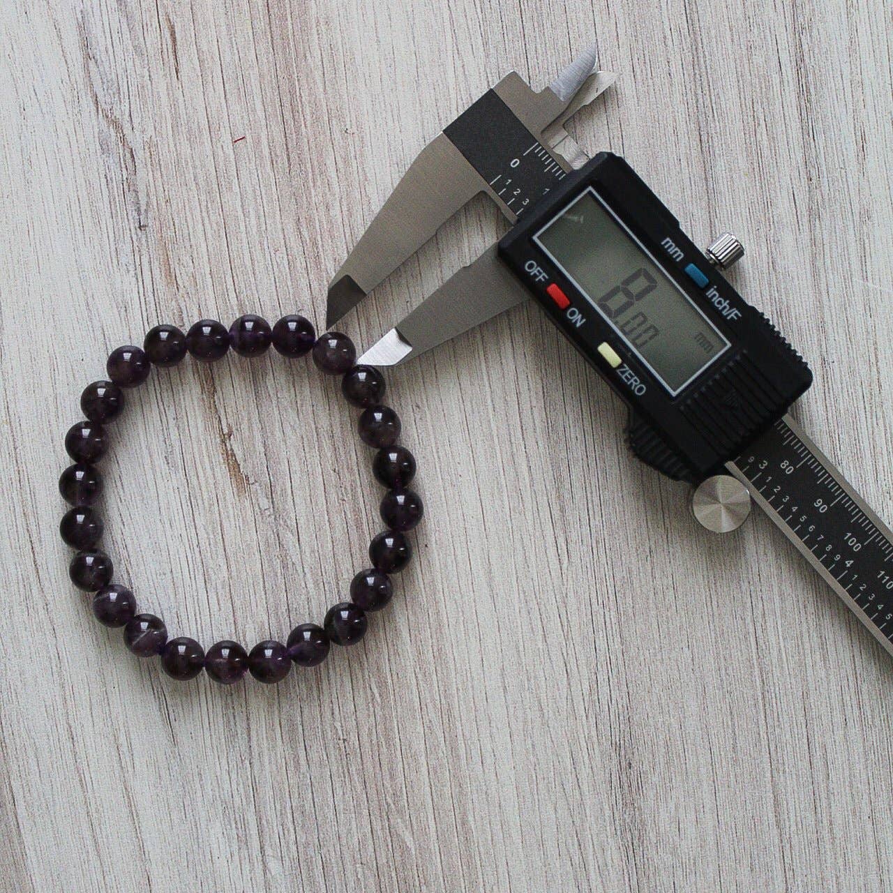 Amethyst Bracelet 4mm/6mm/8mm - Crystals & Stones: 4mm