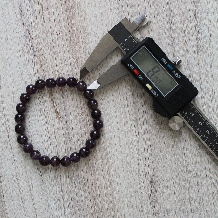 Amethyst Bracelet 4mm/6mm/8mm - Crystals & Stones: 4mm