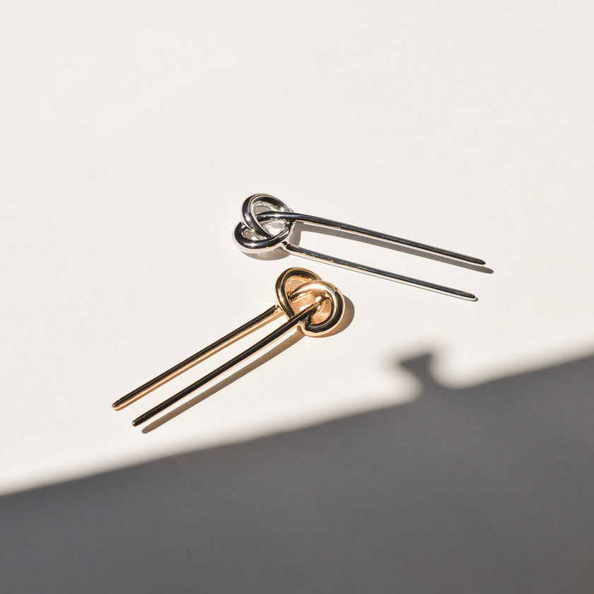 Knot-shaped Hair Stick | Gold