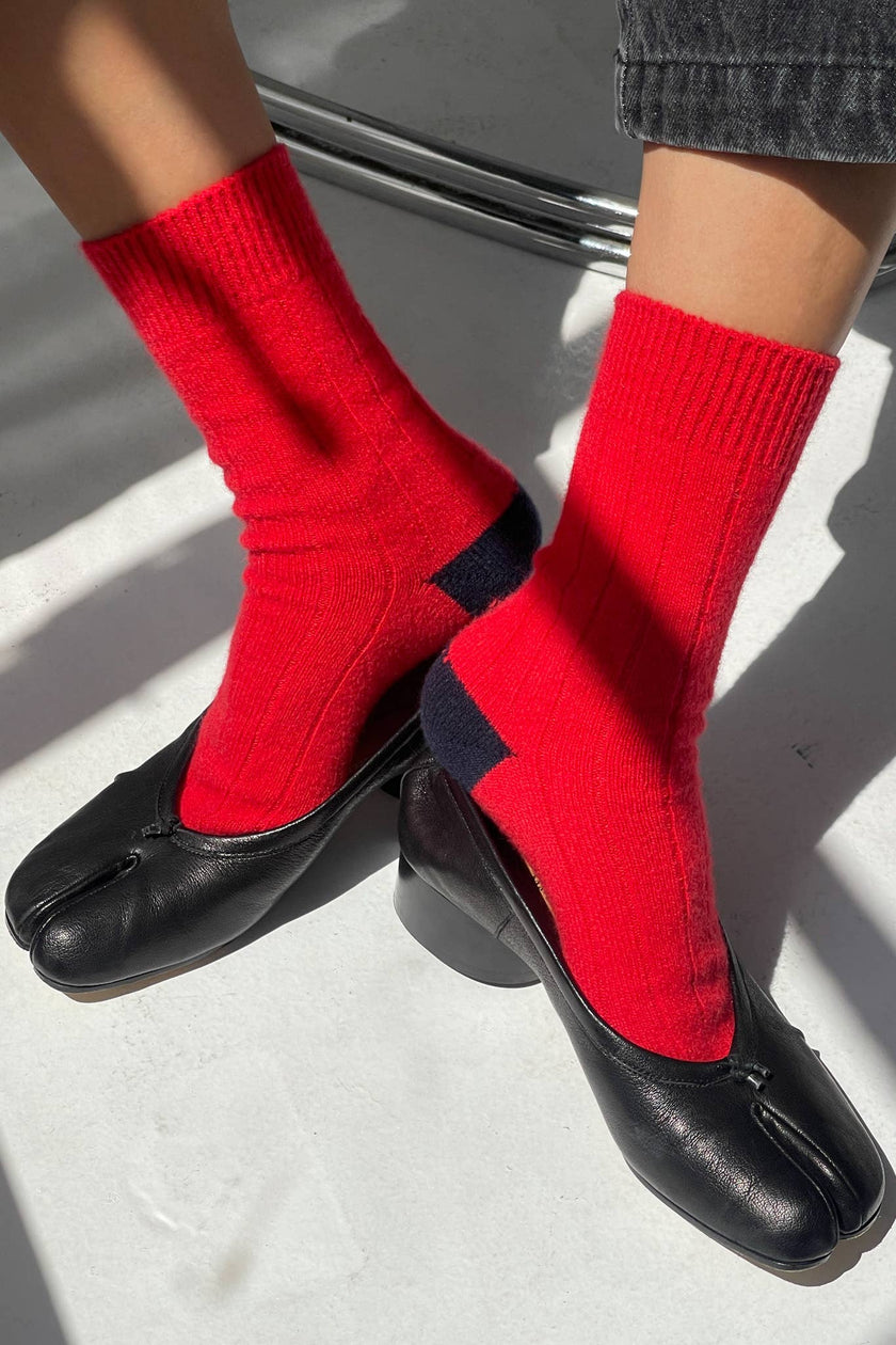 Classic Cashmere Socks: Bluebell