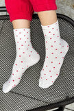 Polka Dot Sneaker Socks (wholesale): CACAO/BLUE