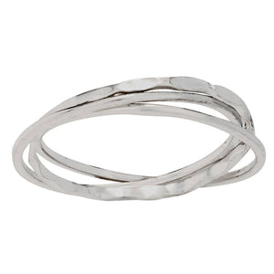 Three's Company Sterling Silver Ring Set: 8