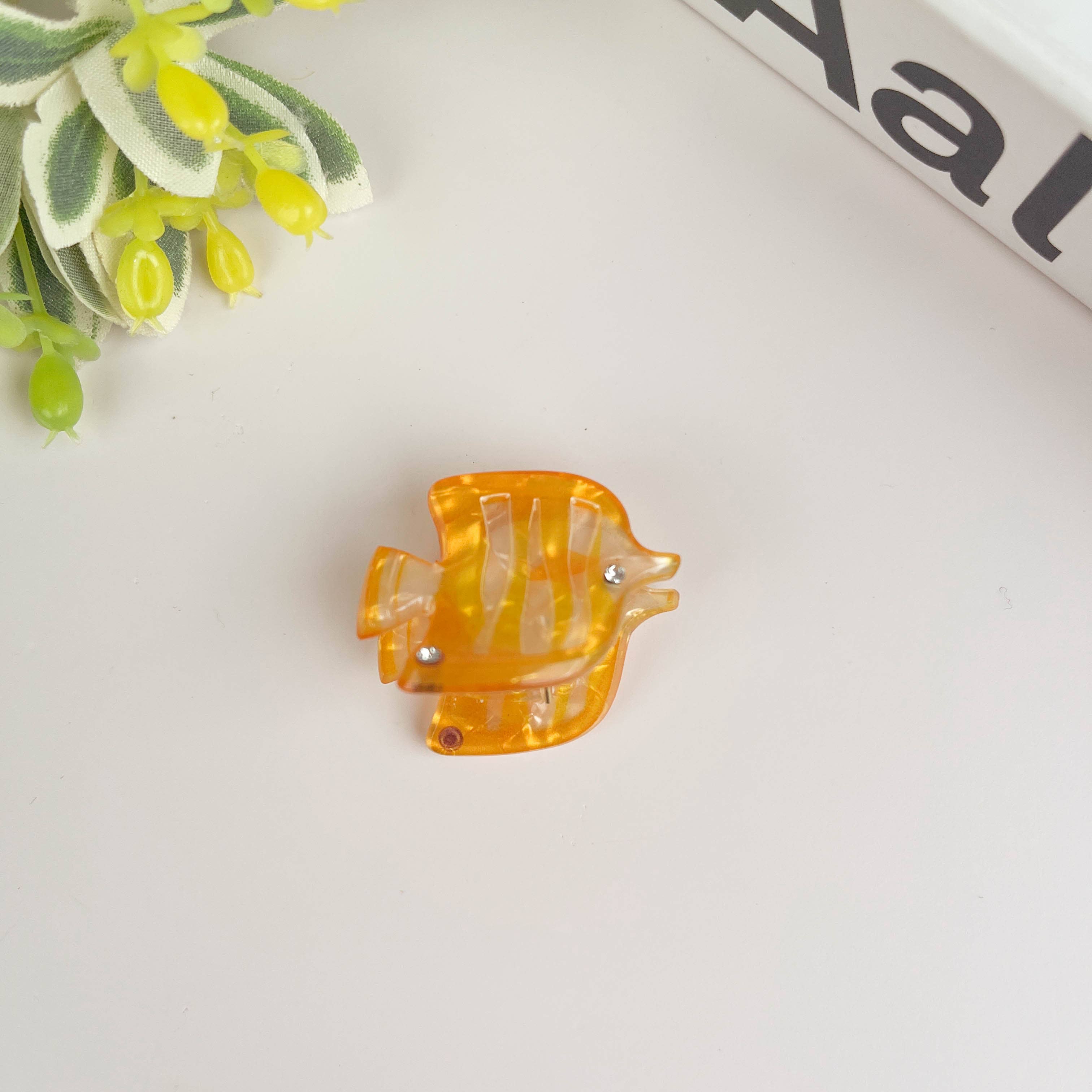 Marine Animal Series Hair Clip, Acetate Mini Claw Clips: H