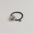 Heart-Shaped Metal Cuff Hair Tie | Silver