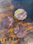 Vintage Red Agate Coaster Set of 5