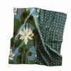 Dual Design Hand Block Printed Green Square Bandana | Dove