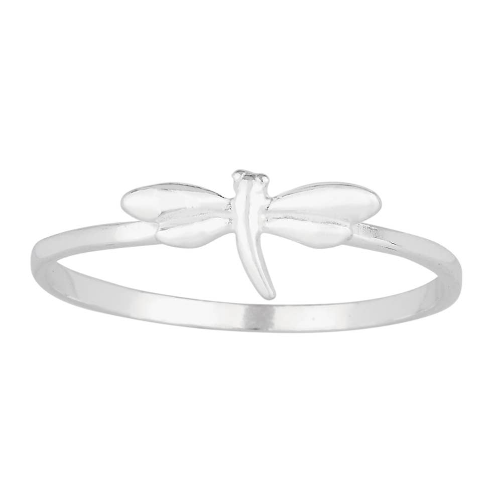 Sterling Silver Damselfly Ring: sz 7