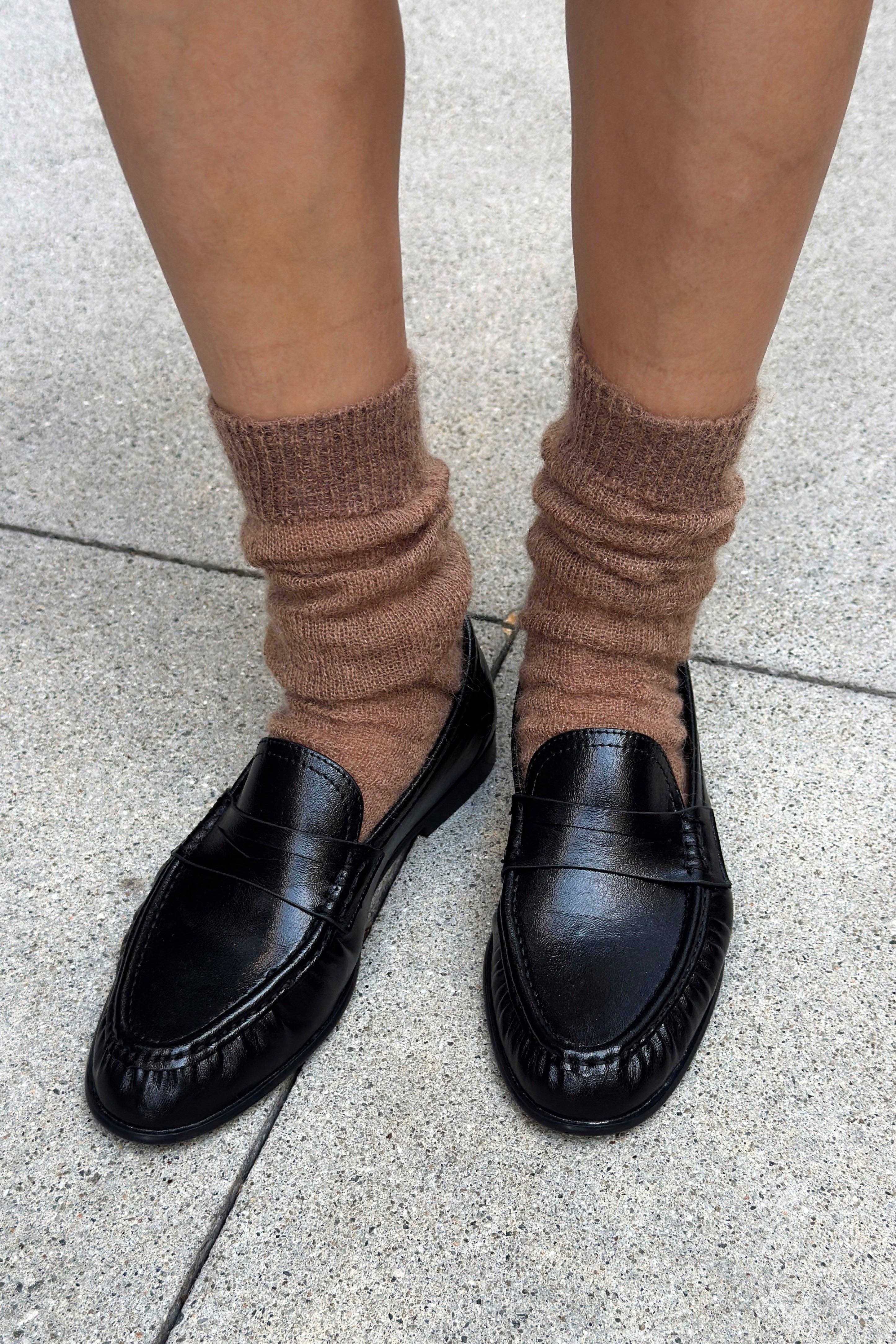 Mohair Veil Socks (wholesale): Mountain Olive