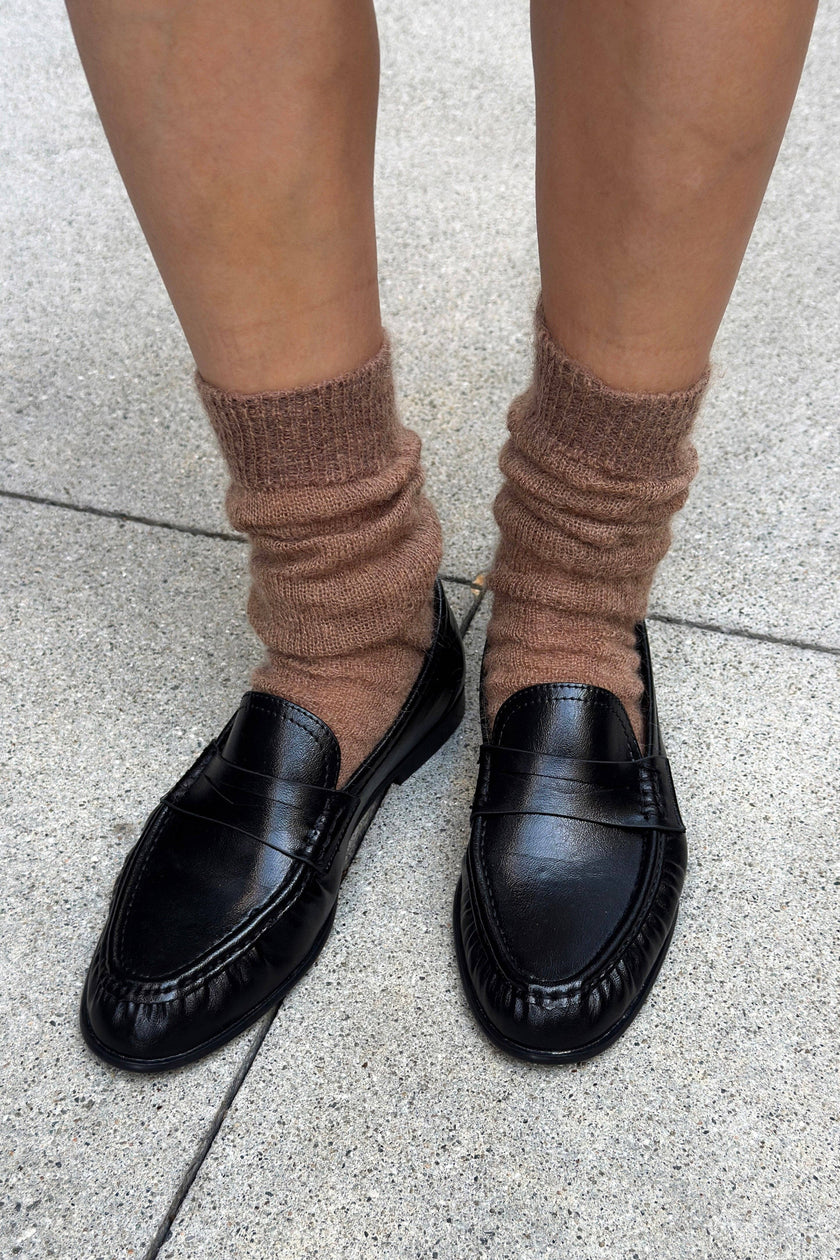 Mohair Veil Socks (wholesale): Mountain Olive