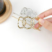 Three-ring vintage metal hairpin: Silver