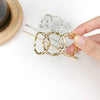 Three-ring vintage metal hairpin: Silver
