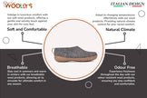 Outsole Shoe with Rubber Sole – Charcoal: 40