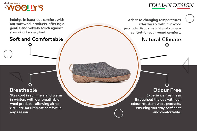 Outsole Shoe with Rubber Sole – Charcoal: 40