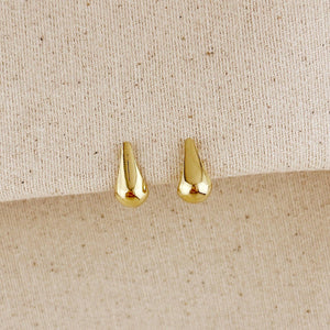 18k Gold Filled 12mm Teardrop Stud Earrings