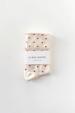 Polka Dot Sneaker Socks (wholesale): CACAO/BLUE