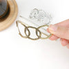 Three-ring vintage metal hairpin: Silver