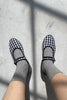 Sneaker Socks: Heart - Black / Cream