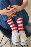 Wide Wally Socks (wholesale): WIDE / MATCHA STRIPE